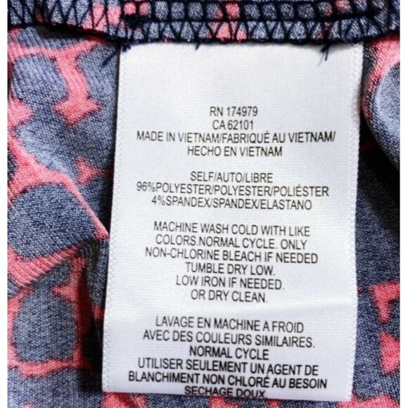 BCBG MAXAZRIA Navy & Red Polka-Dot "Like" Pattern Knee Dress, Sz S #1482 - Picture 6 of 16